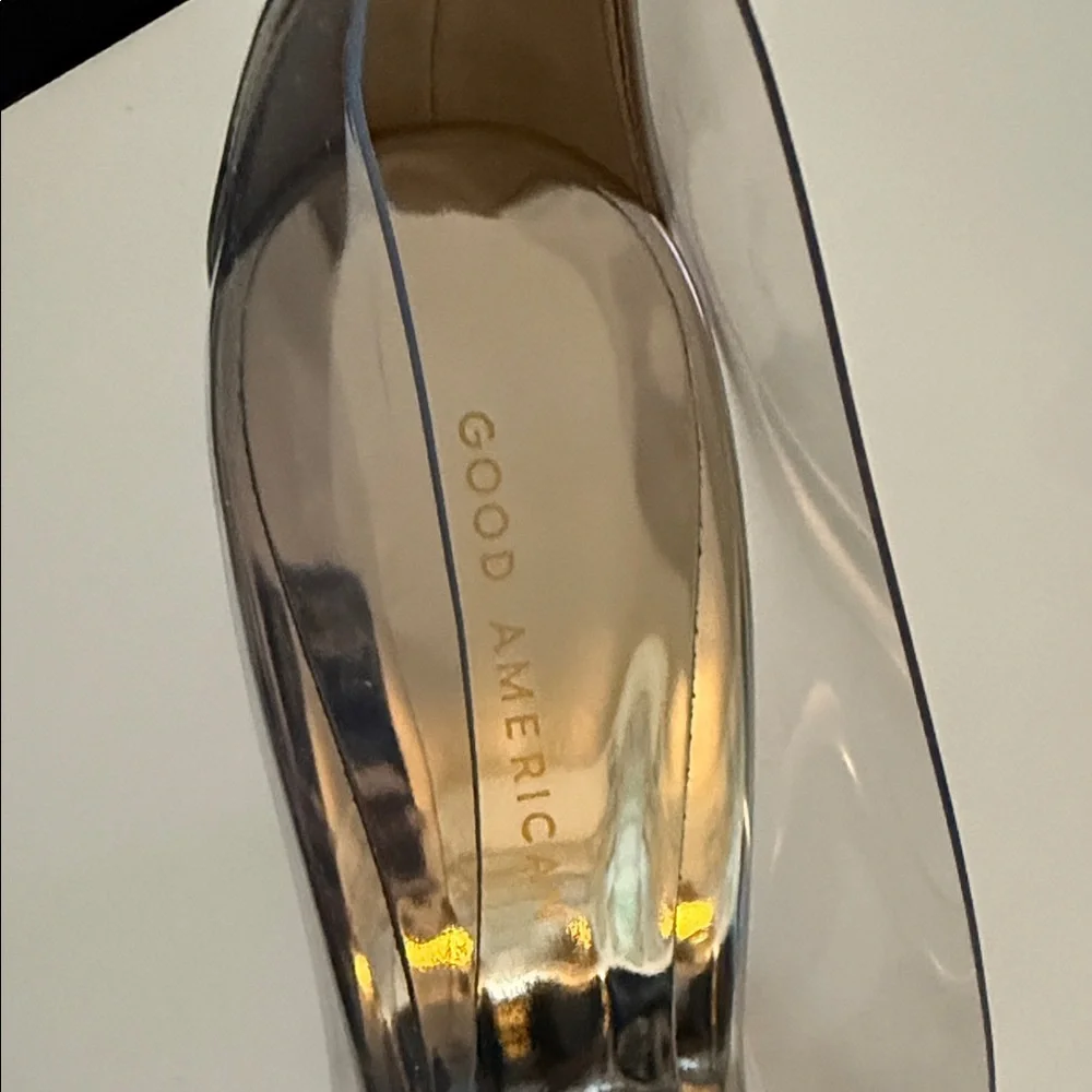 Good American clear & silver Transparent Heels - Picture 2 of 5